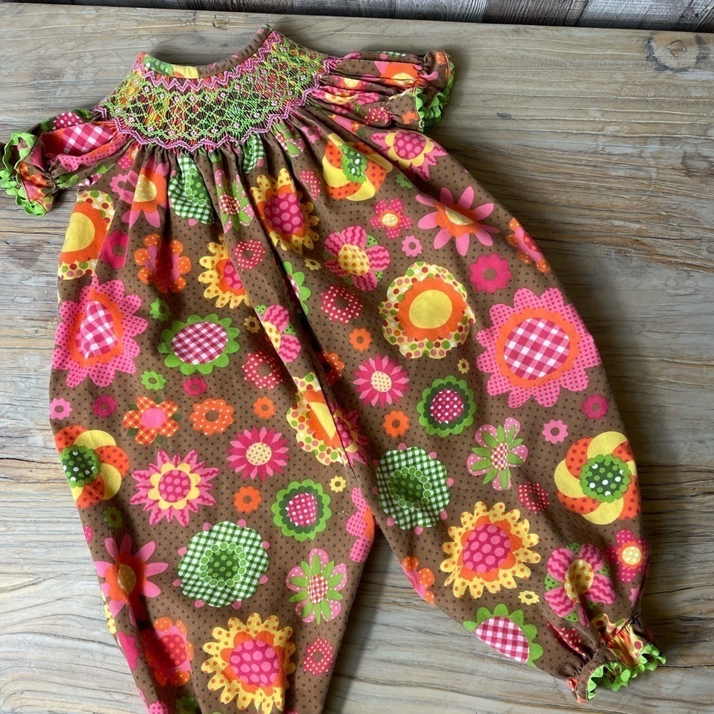 Claire & Charlie Floral Smocked Jumpsuit